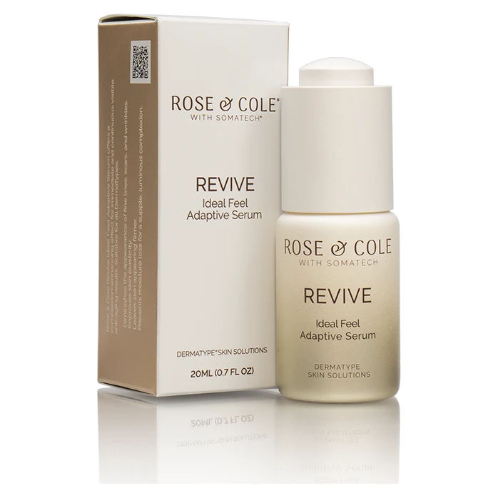 Rose & Cole Revive Ideal Feel Adaptive Serum dropper bottle and box